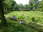 船岡町　ホタルの宿草刈り作業