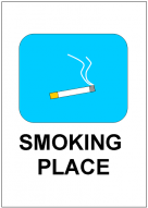 SMOKING PLACEの張り紙テンプレート・フォーマット・雛形