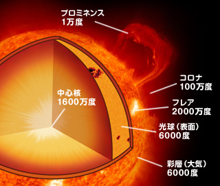 太陽表面 コロナ フレア プロミネンス